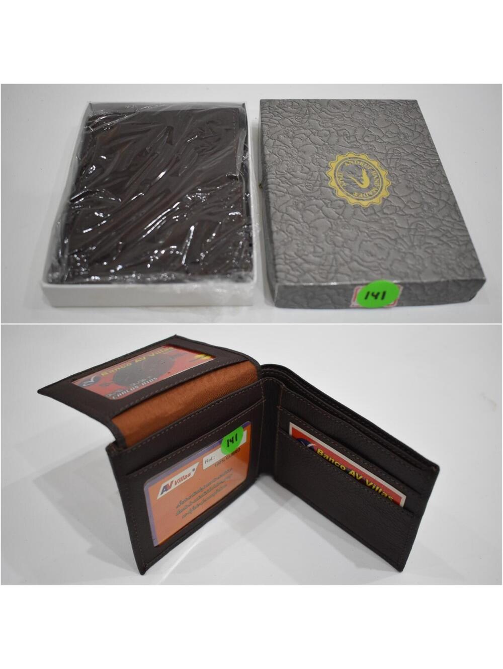 Andrue Handmade Italian Leather Crocodile Pressed Men Male Bifold Wallet 141